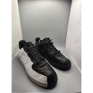 Nike Air Force 1 Low '07‎ QS "Split" Black White Sneakers Mens 11 (905345-004)